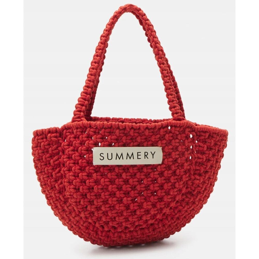 SUMMERY Copenhagen Handbag Jojo Crochet Red Small